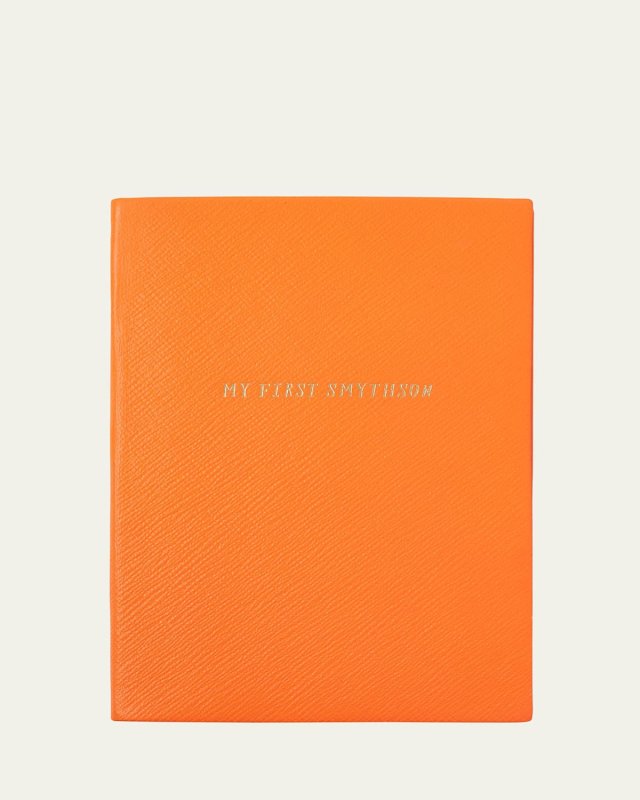 Kid's "My First Smythson" Soho Panama Leather Diary, Tangerine